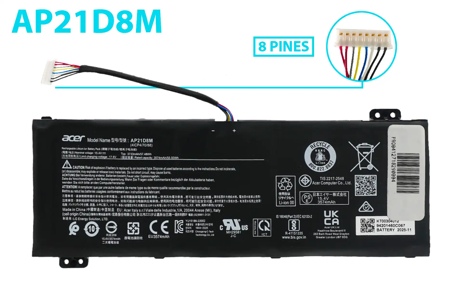 BATERIA ACER NITRO 5 AN515-46 AN515-47 AN515-58 AN515-58-56CL AN515-58 ...