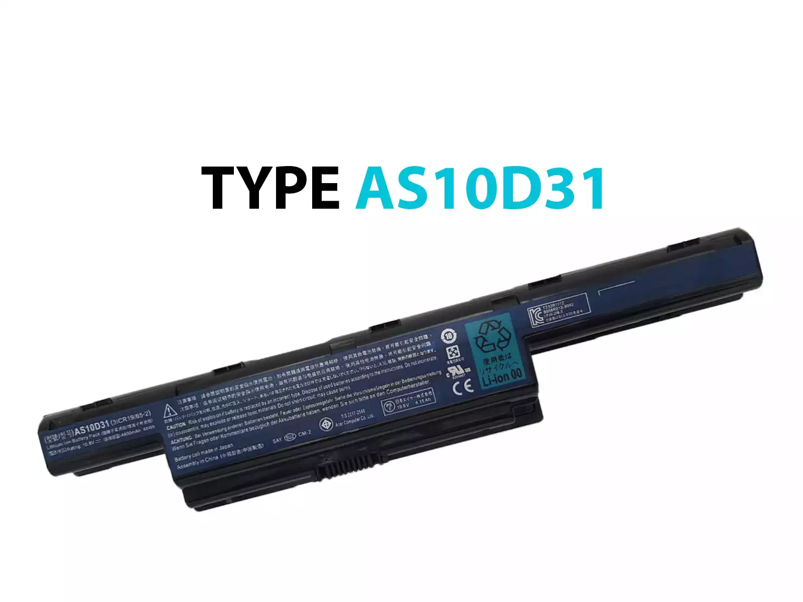 Batteria Compatibile Per Acer BAT-A10 (1ICP4/58/71), 3,8V, 2000mAh, Li-Polymer | Ricambio Per Notebook